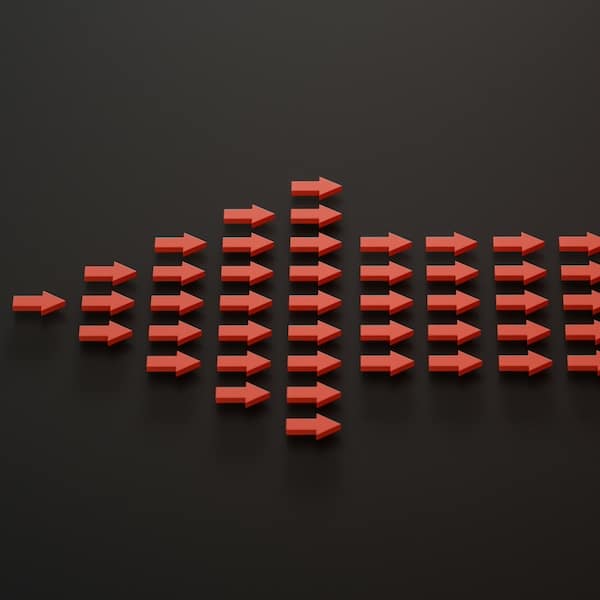 a paradox - showing arrows pointing in different directions